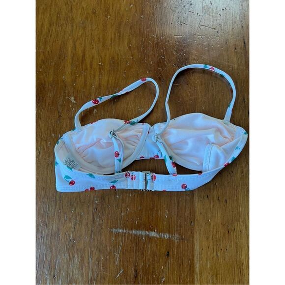 NWOT Wild Fable cream with cherry graphic bikini top XXS - Picture 3 of 3